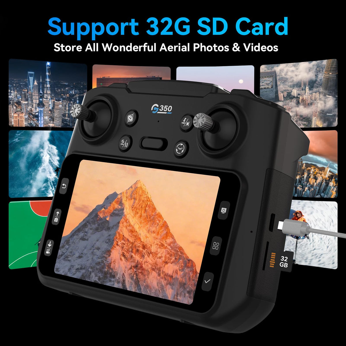 Drone with Camera 4.5" LCD Screen Foldable RC Quadcopter G75269
