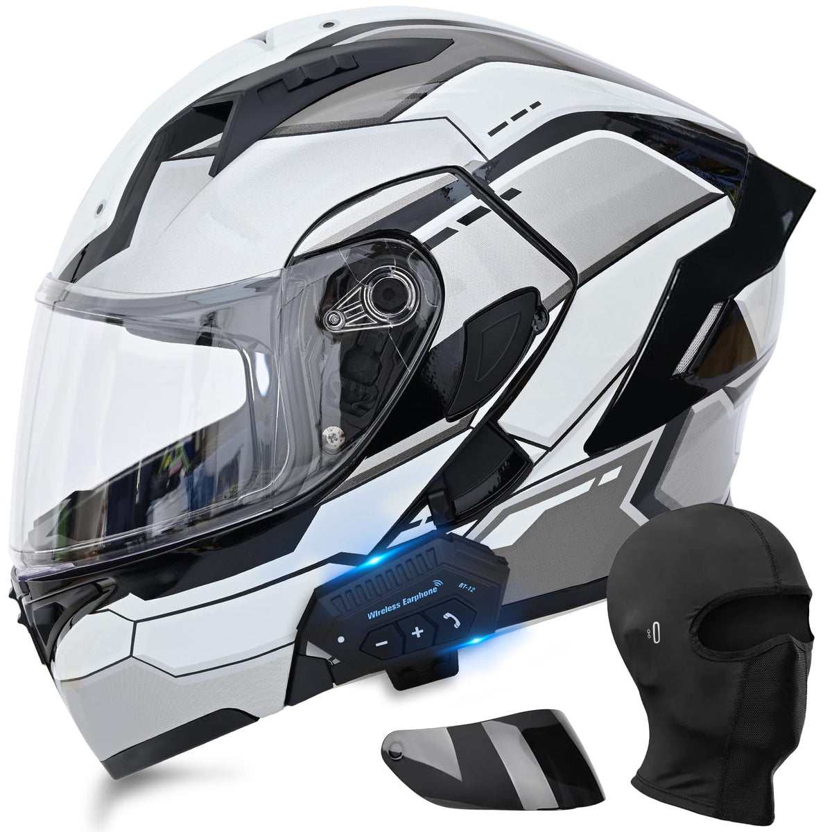 DOT Approved Flip Up Full Face Modular Motorcycle Helmet with Dual Visor O80219