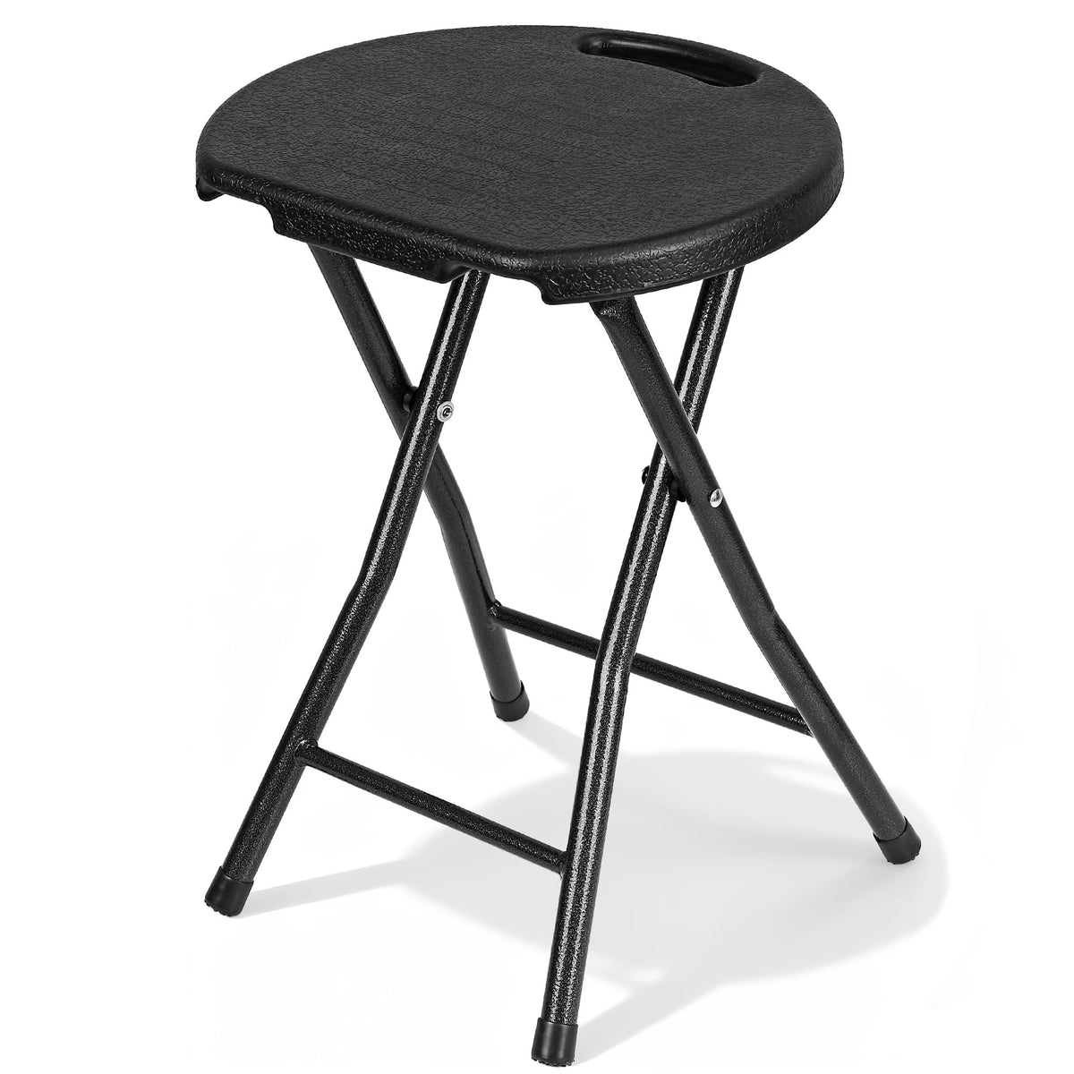 Black Folding Stool with Handle Z33166