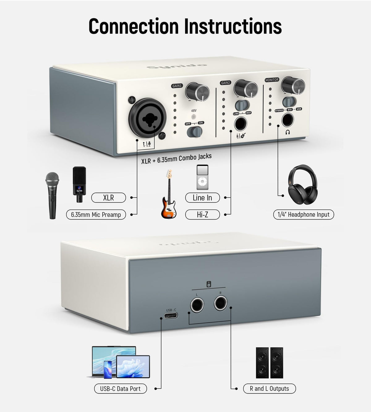 USB C Audio Interface Silver K7851