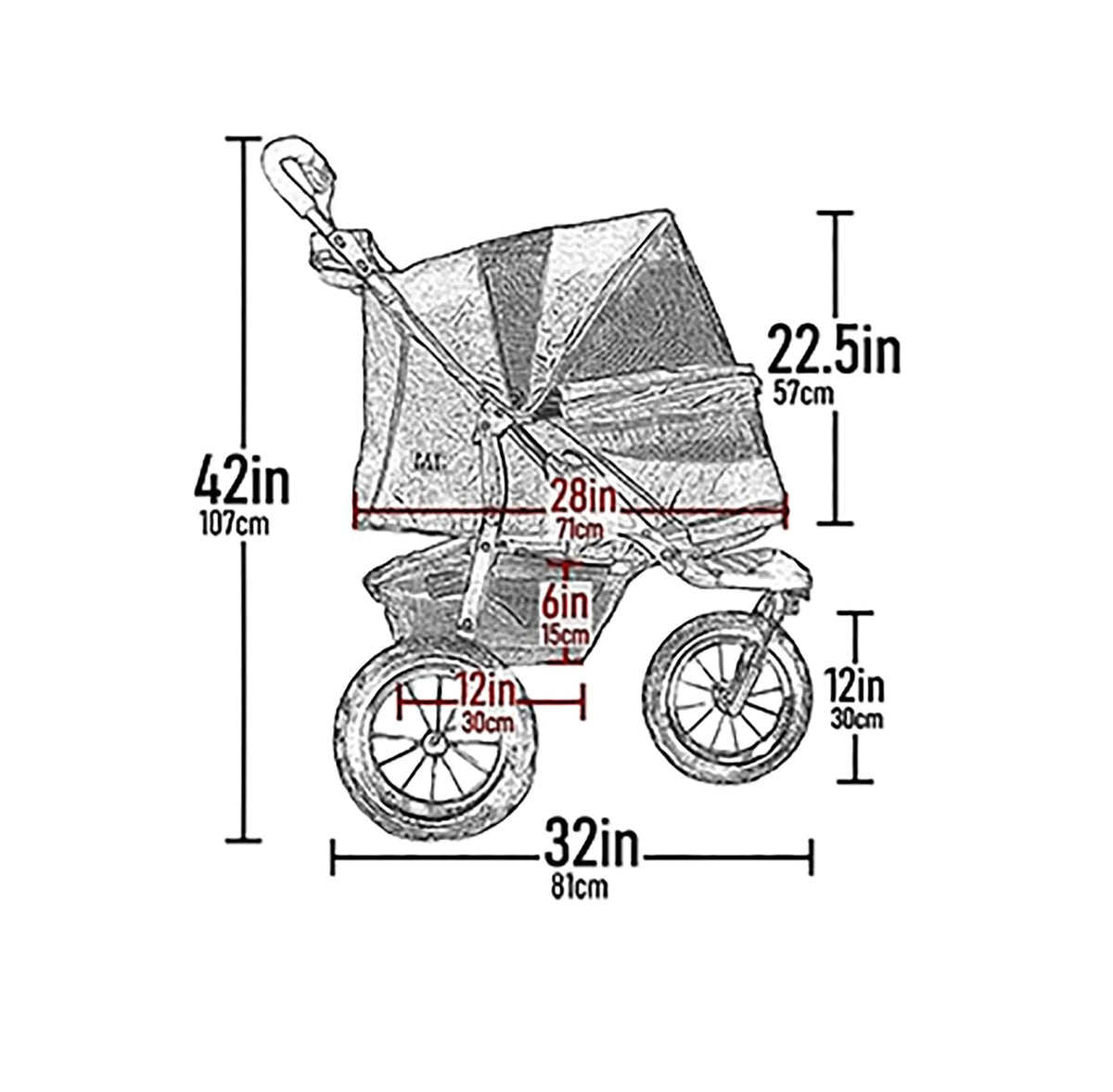Caribbean Blue Pet Stroller H557222
