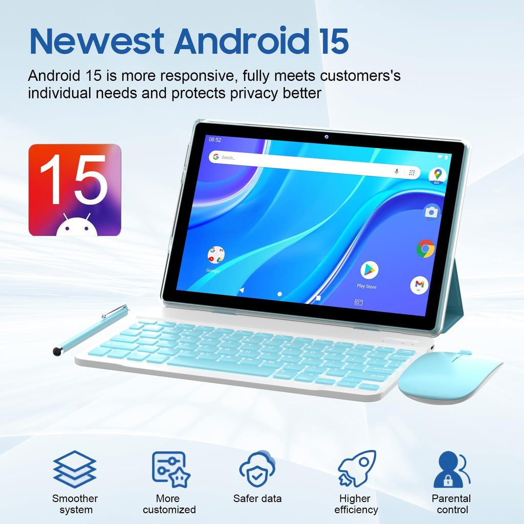 10 Inch Android Tablet 64GB 12GB RAM 6000mAh WiFi-6 X75025