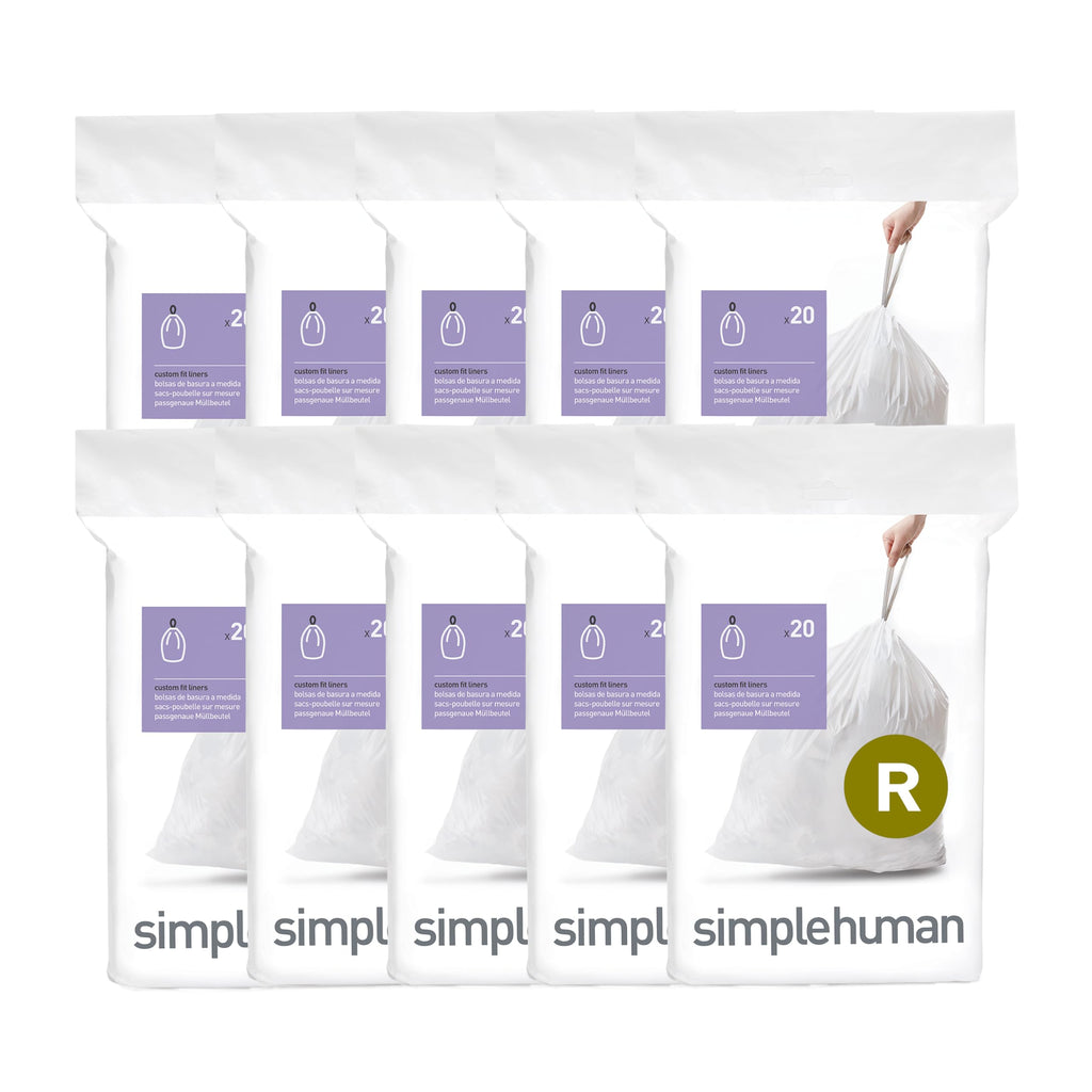 200 Count White Drawstring Kitchen Trash Bags Y965890