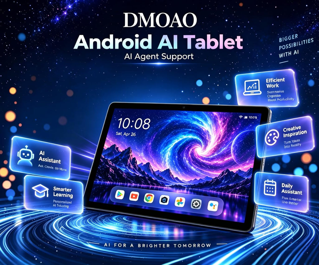 Android 15 Tablet 10.1 Inch FHD 30GB RAM 64GB ROM Black O641