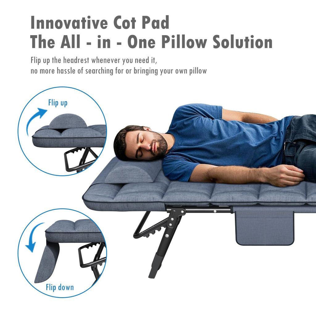 Folding Camping Cot with Pad M87958