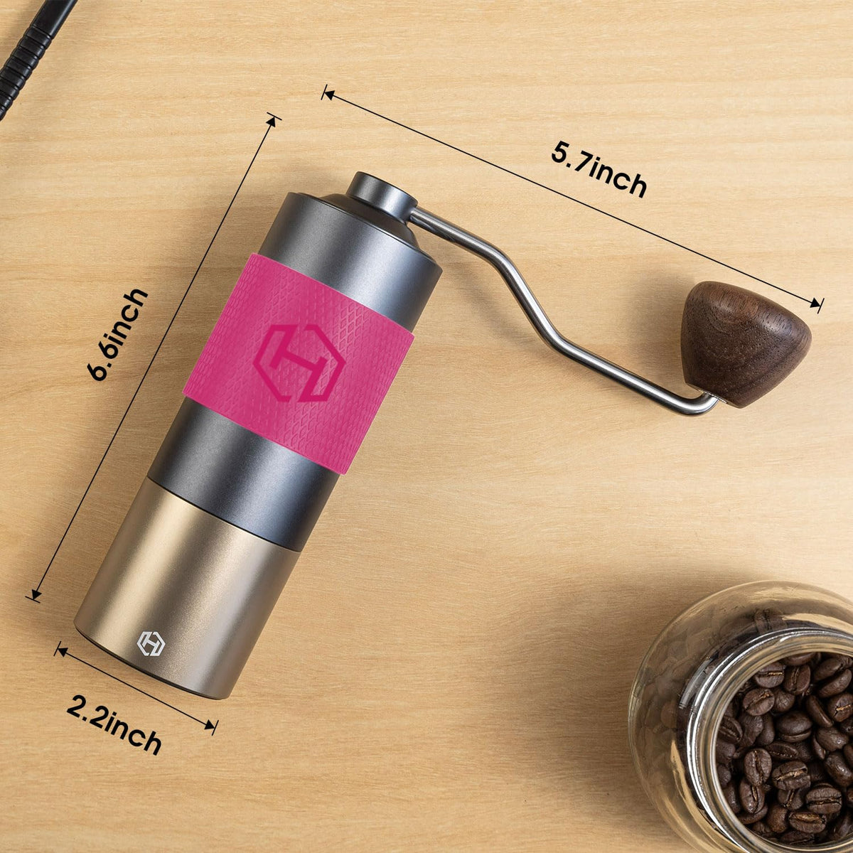 Manual Coffee Grinder 30g CNC Stainless Steel Conical Burr G980661