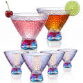 Set of 6 Stemless Martini Glasses 9oz Multicolor C94386