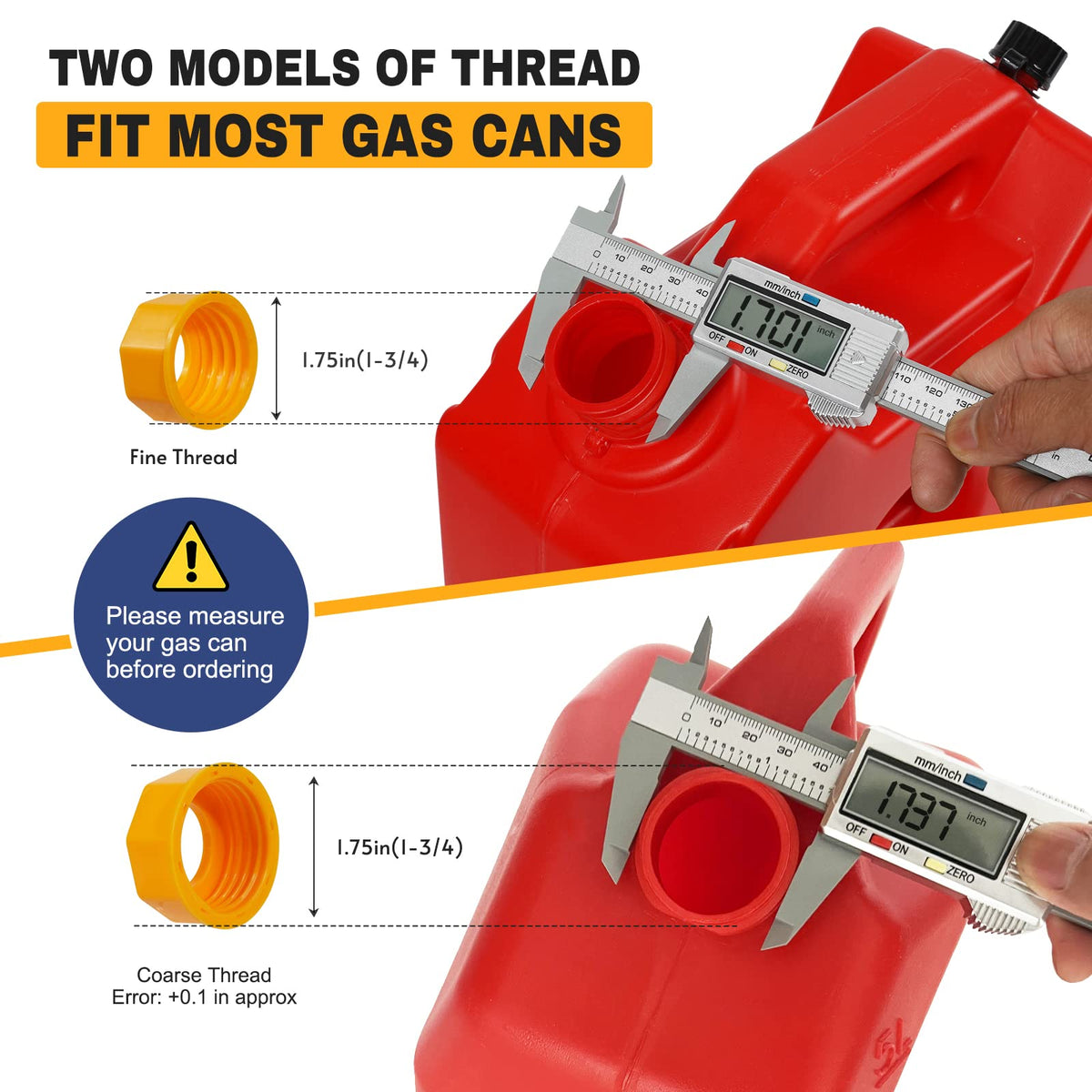 Gas Can Spout Replacement Kit 33 Pcs X142120
