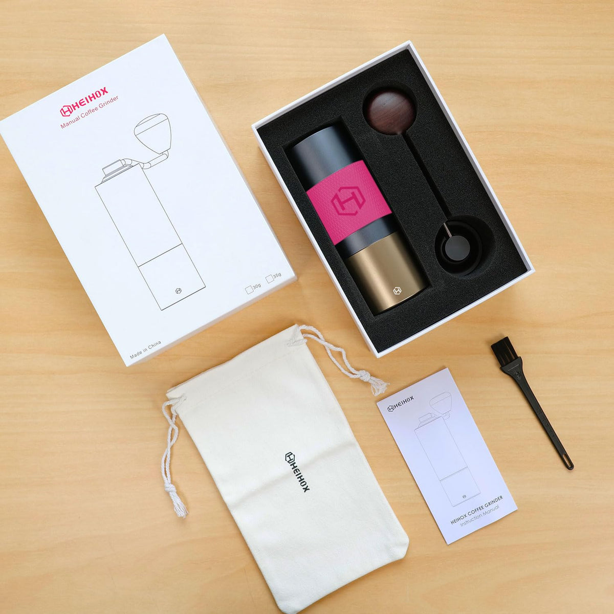 Manual Coffee Grinder 30g CNC Stainless Steel Conical Burr G980661