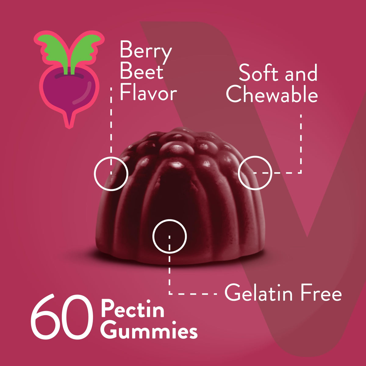 Beet Root Gummies 4000mg & Tart Cherry T528011