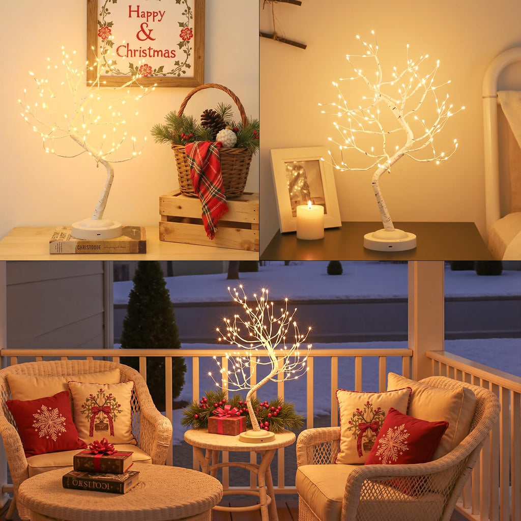 Warm White 108 LED Artificial Birch Tree Lights I884078