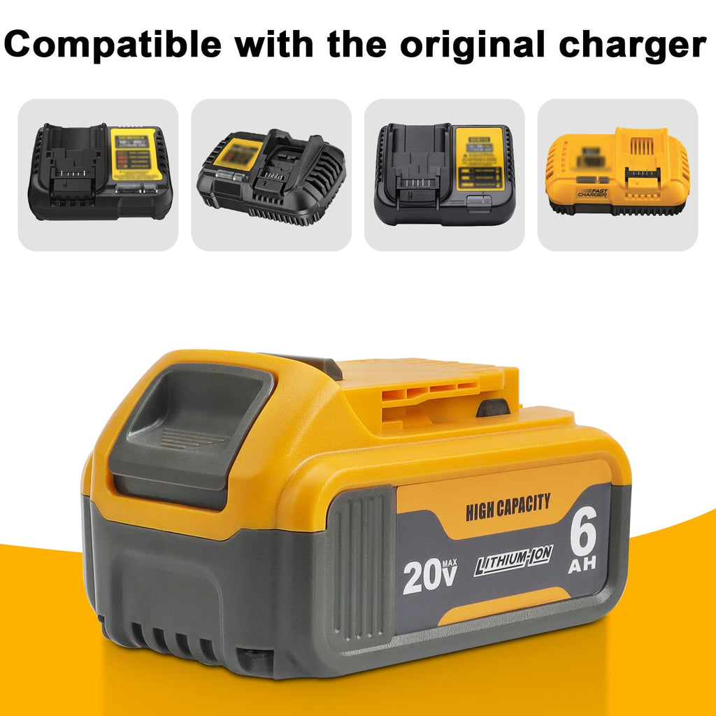 2 Pack 20V 6Ah Replacement Battery L9176
