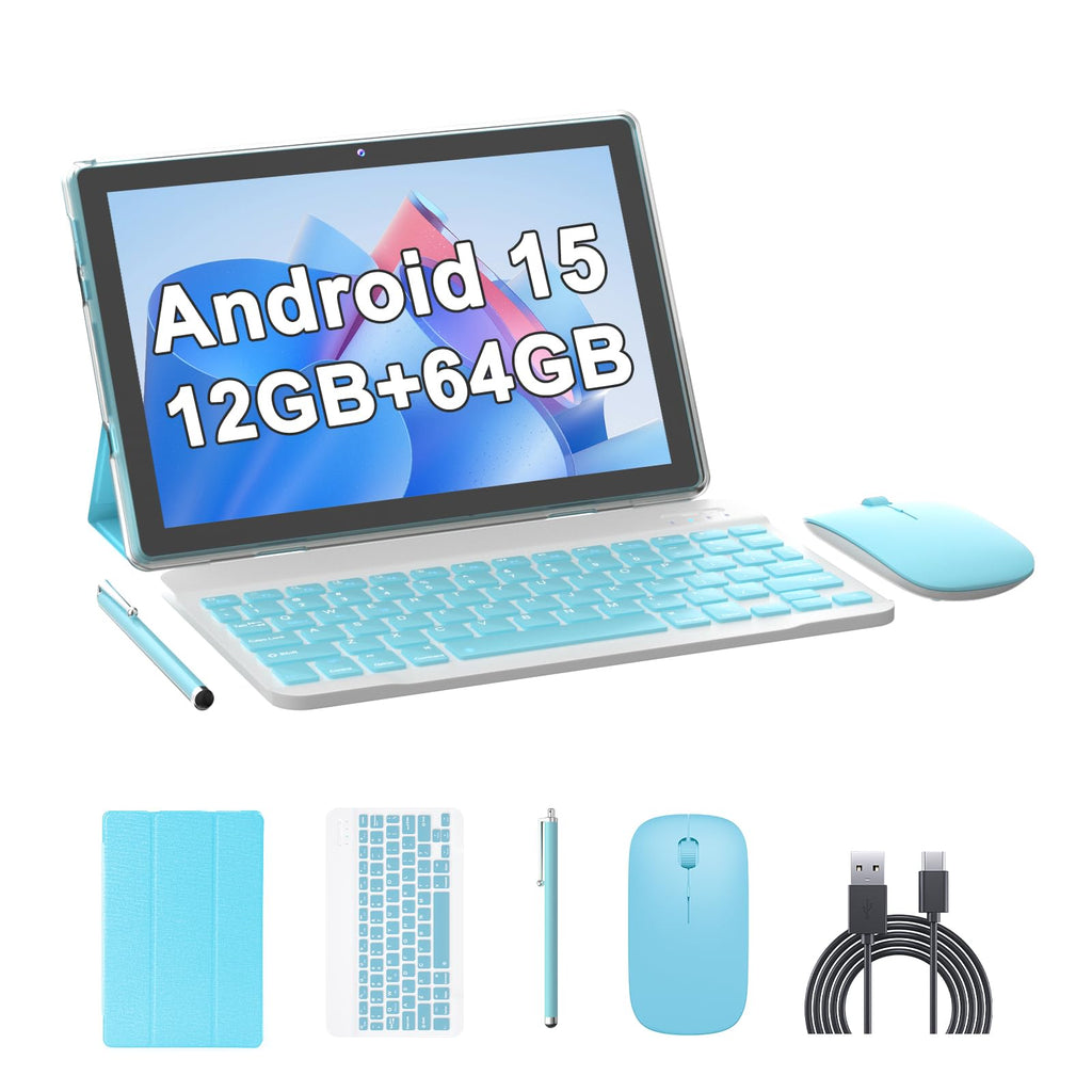 10 Inch Android Tablet 64GB 12GB RAM 6000mAh WiFi-6 X75025