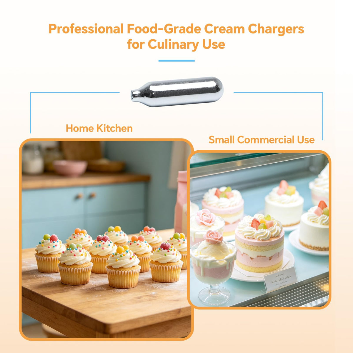 8g Whipped Cream Chargers Food Grade X11295