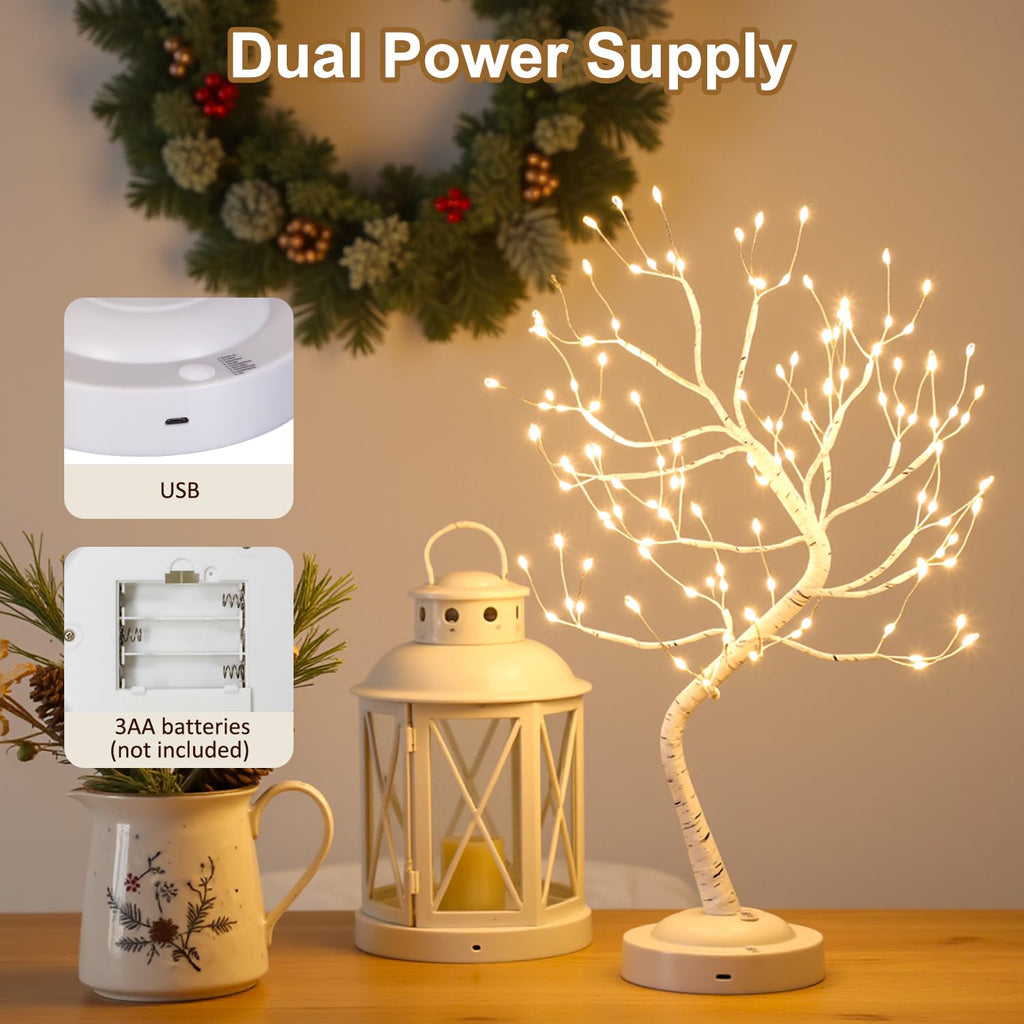Warm White 108 LED Artificial Birch Tree Lights I884078