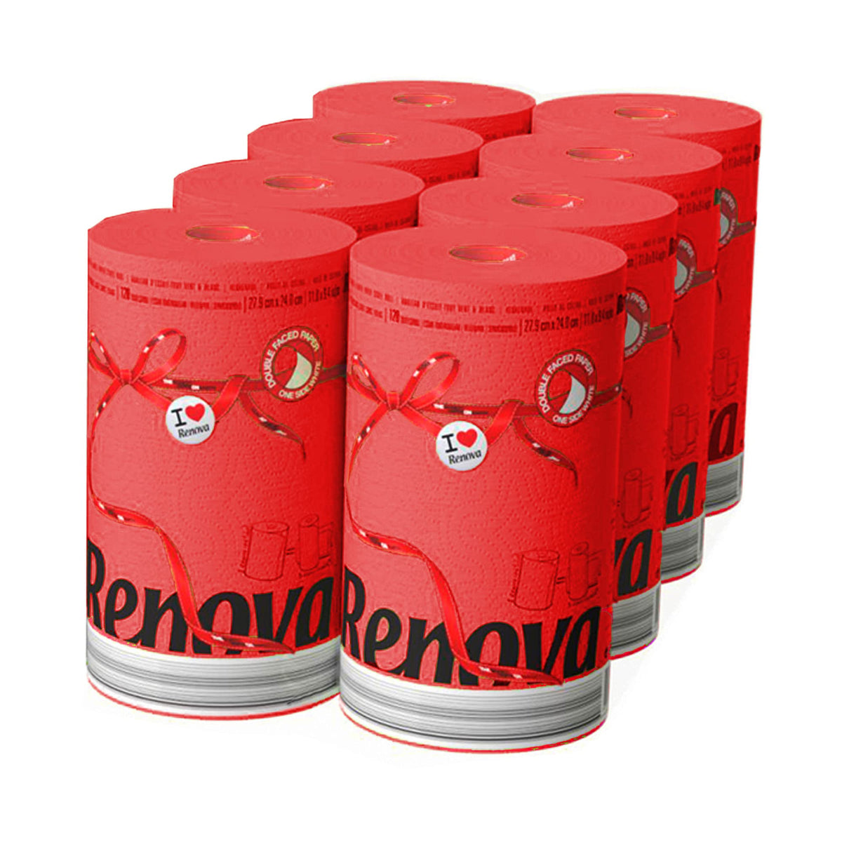 Jumbo Roll 2 Ply Paper Towel Set of 8 L835