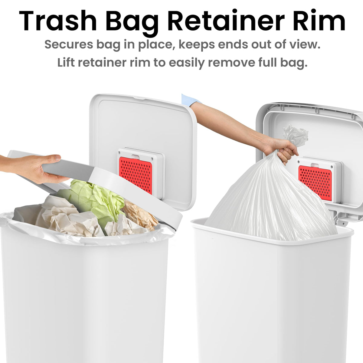 13.2 Gal Step Pedal Kitchen Trash Can with Odor Filter K51502