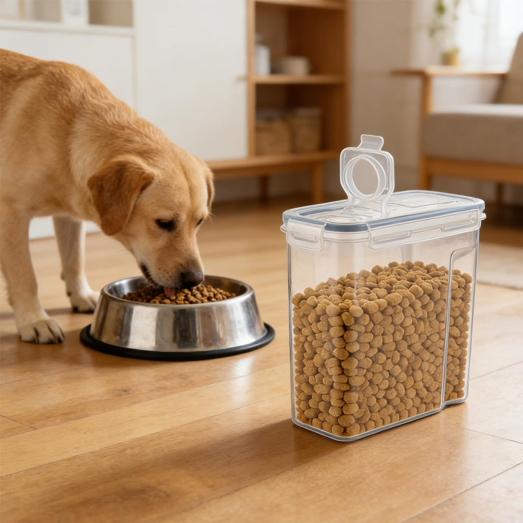 2 Pack Airtight Pet Food Storage Container with Lid, Scoop and Measuring Cup G856