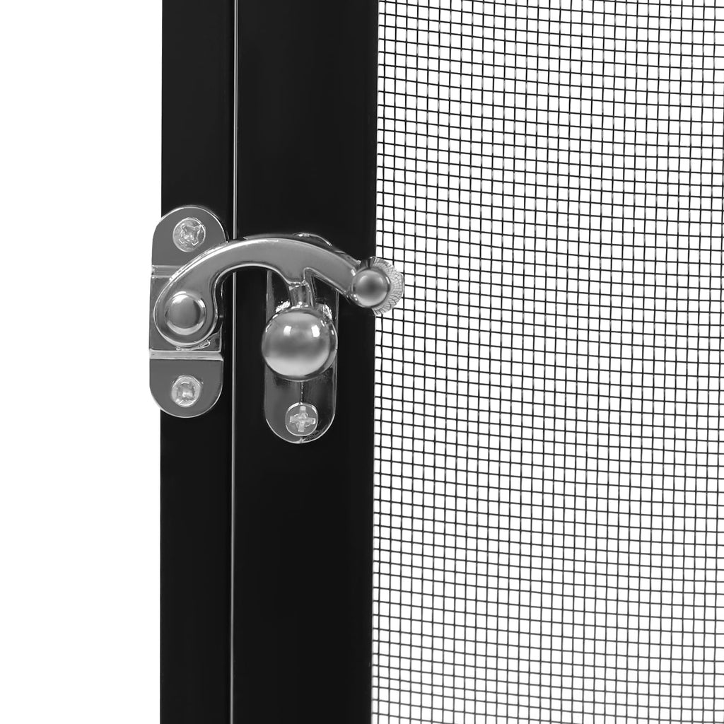 Black Large Aluminum Screen Reptile Terrarium Cage with Locking Latch I4358