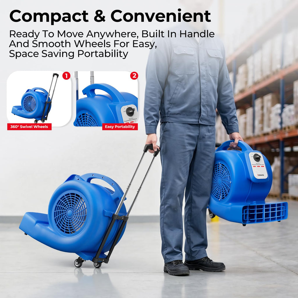1/2 HP 1800 CFM 3 Speed Air Mover Blower Fan M880