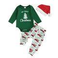 Christmas Baby Boy Outfit Newborn Romper Pant Headband H579