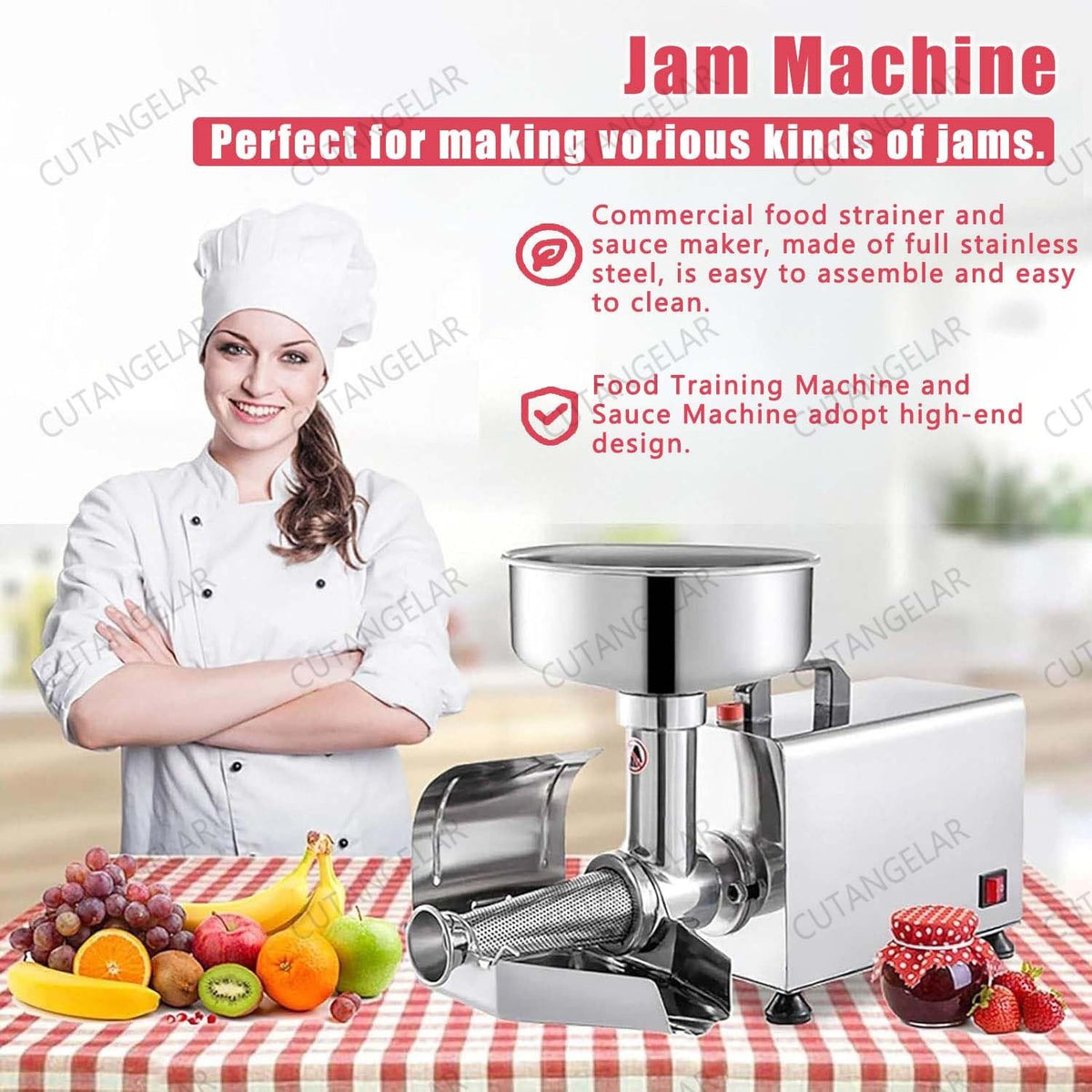 450W Large Capacity Stainless Steel Jam Machine U65987