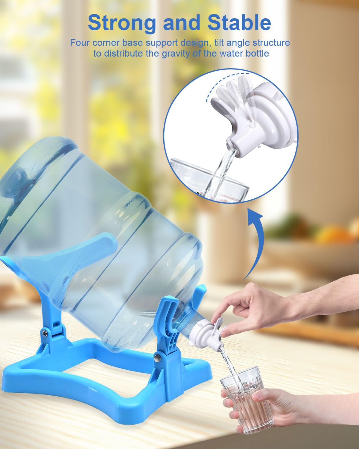 Folding Water Jug Holder with 2 Valves R13609