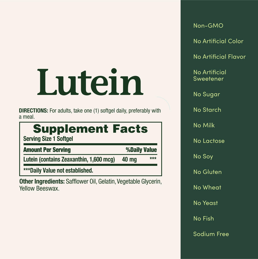 Lutein 40 mg Softgels Eye Health Supplement E76521