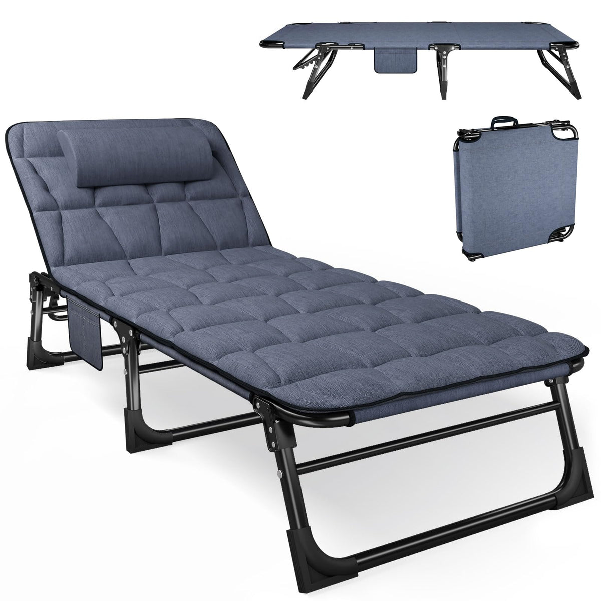 Folding Camping Cot with Pad M87958