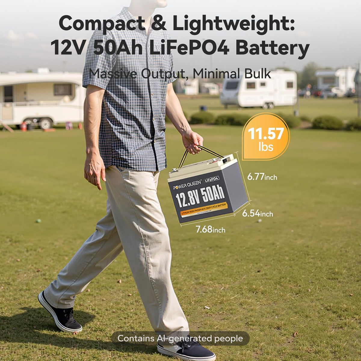 12V 50Ah LiFePO4 Lithium Battery E332334