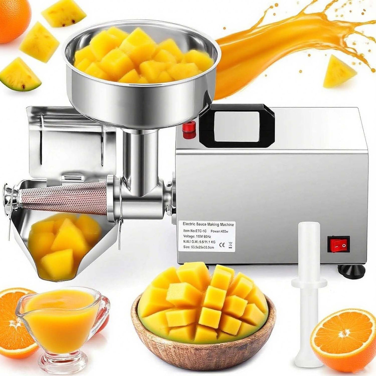 450W Large Capacity Stainless Steel Jam Machine U65987