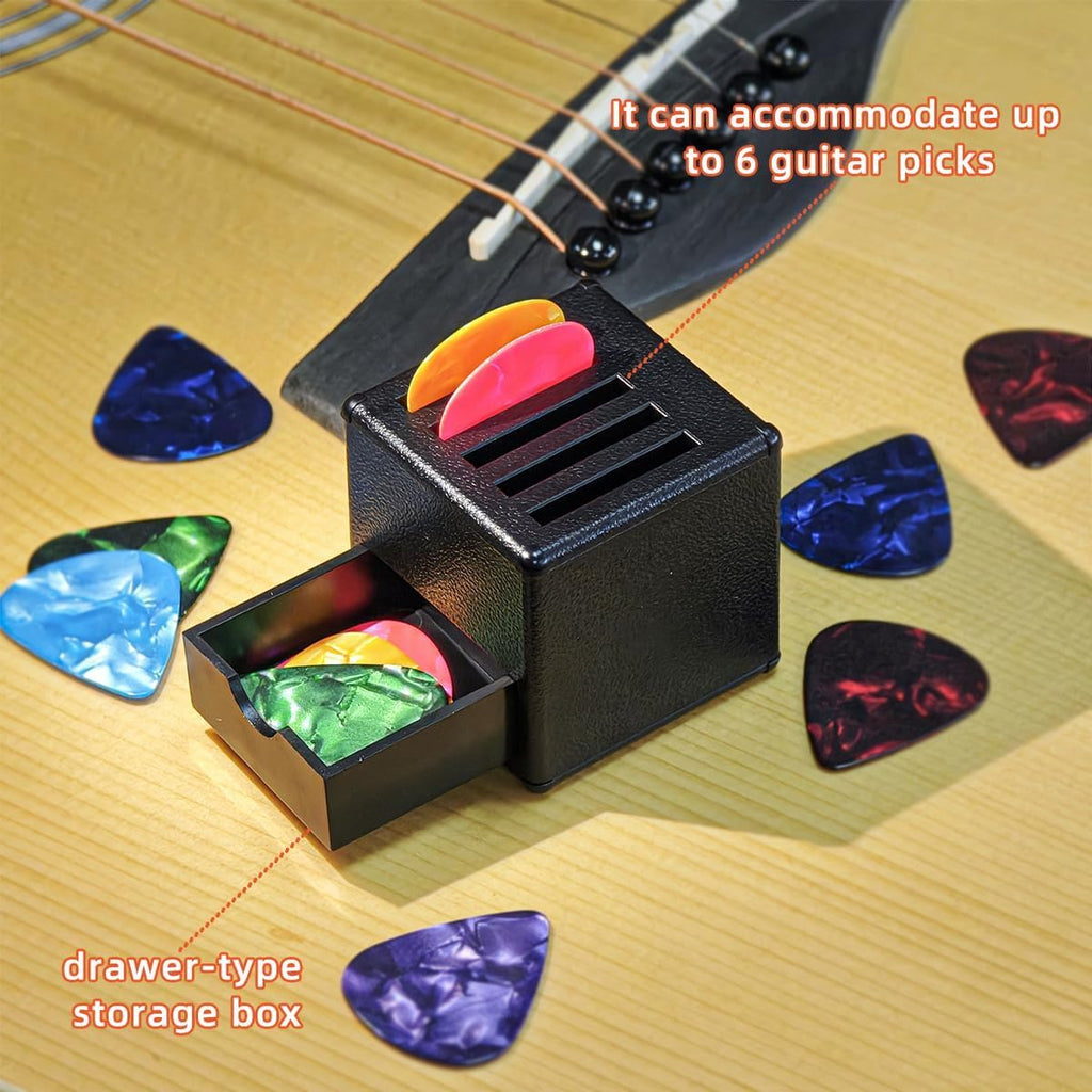 Guitar Picks Holder Box with 5 Guitar Picks L1435