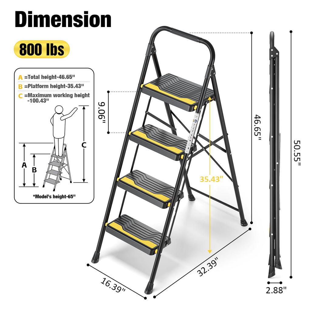 4 Step Ladder Black K787494