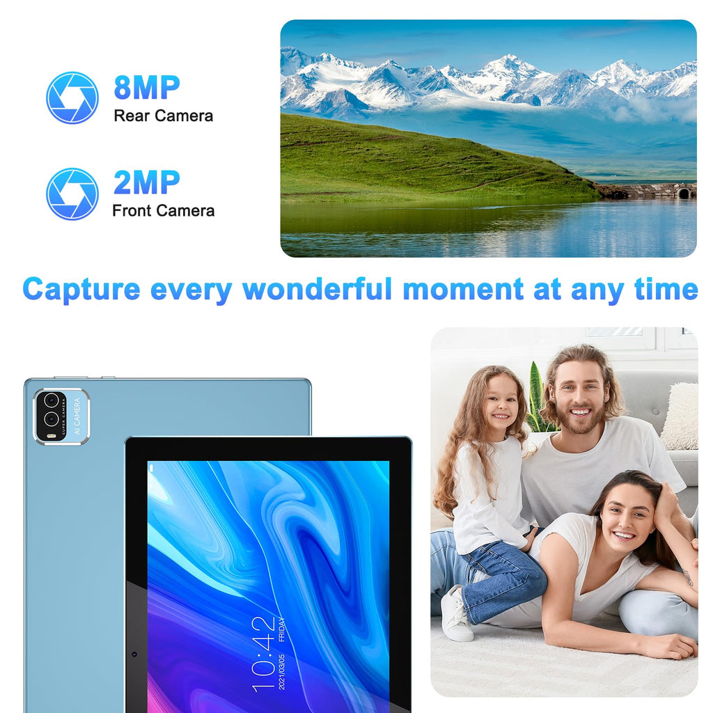 10 Inch Android Tablet 64GB 12GB RAM 6000mAh WiFi-6 X75025