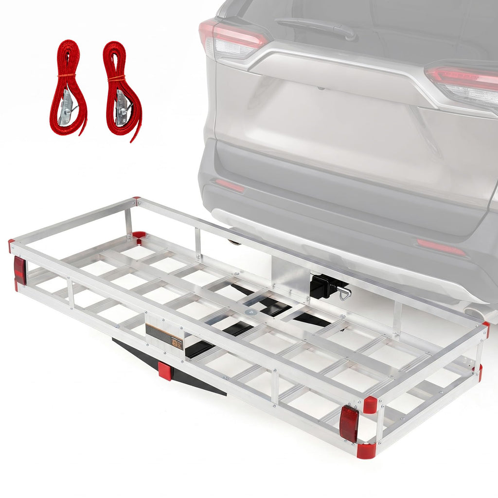Aluminum Hitch Mount Cargo Carrier with 9" Side Rails, 500 lbs Capacity B996