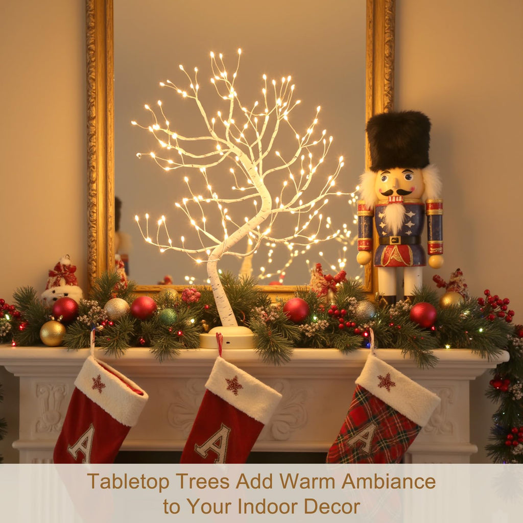 Warm White 108 LED Artificial Birch Tree Lights I884078