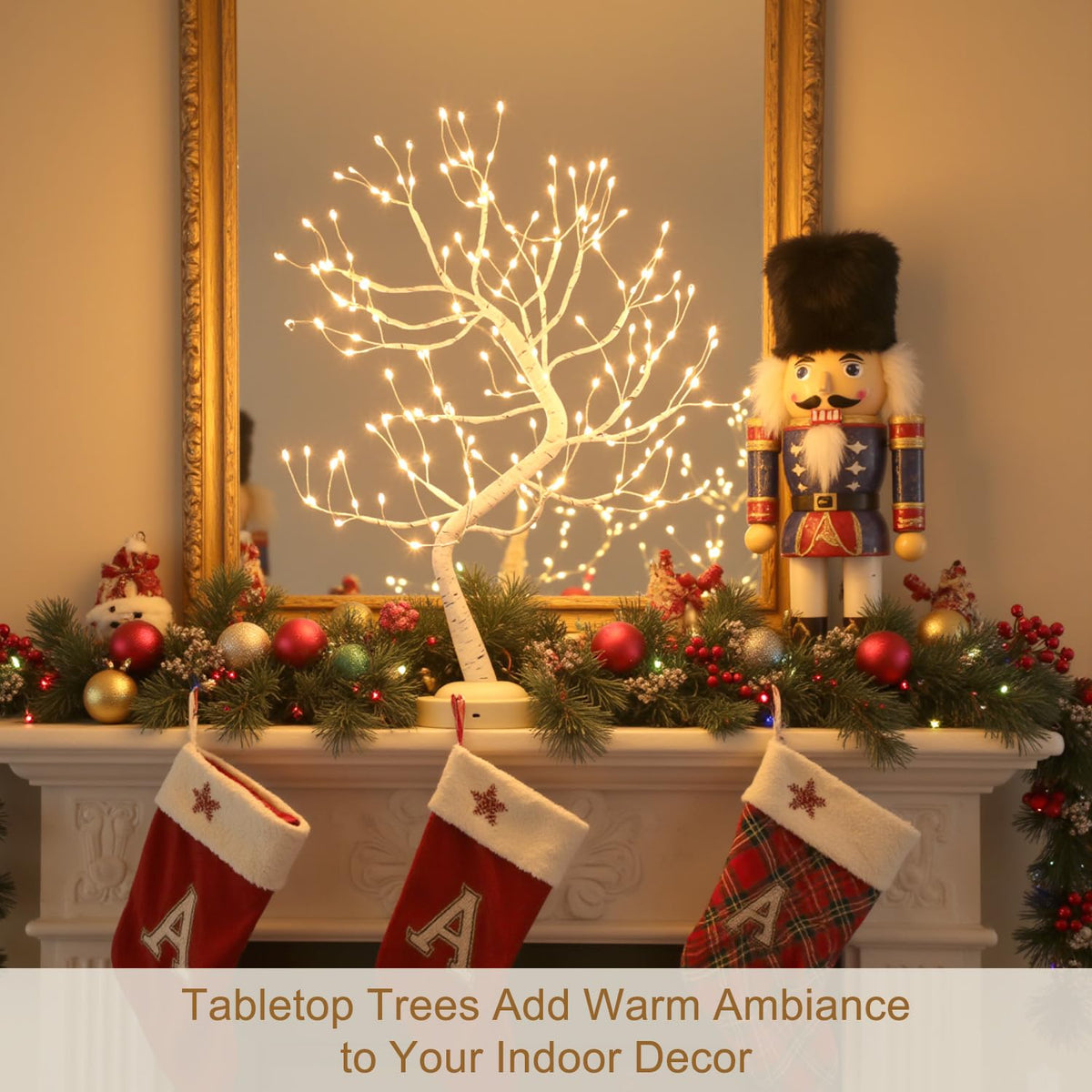 Warm White 108 LED Artificial Birch Tree Lights I884078