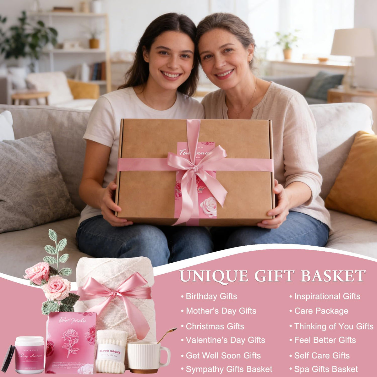 Pink Gift Basket A5559