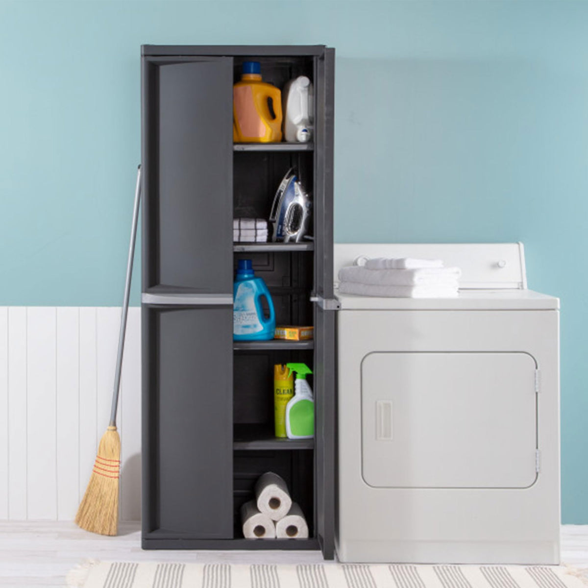 4 Shelf Lockable Utility Storage Cabinet H81745