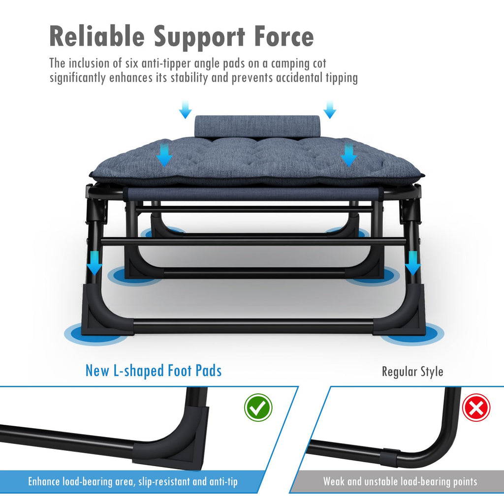 Folding Camping Cot with Pad M87958