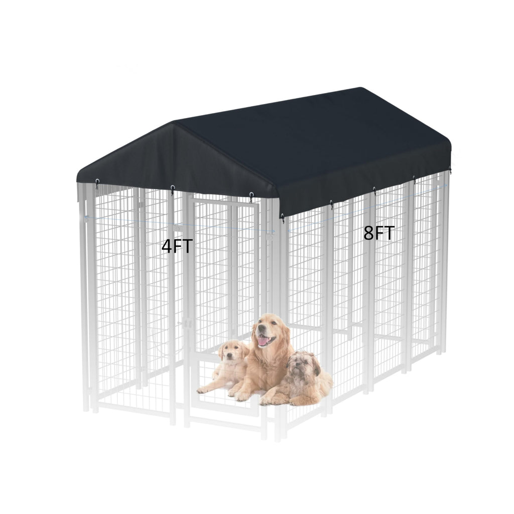8x4 ft Black Dog Kennel Cover H622612