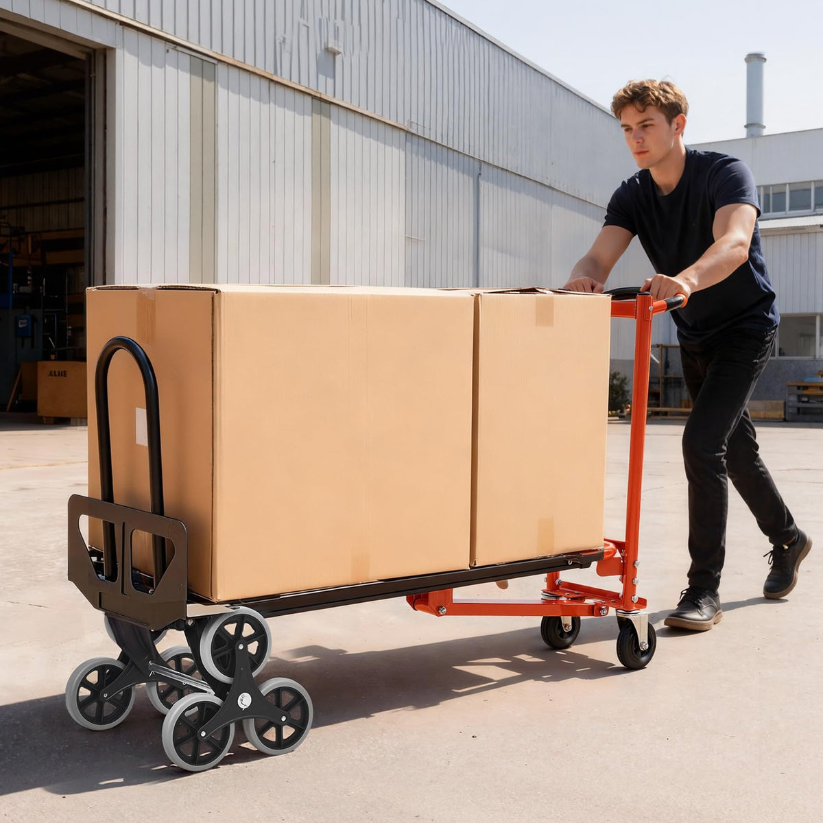 3 in 1 Convertible Stair Climbing Cart 770 lbs Folding Hand Truck Dolly U620996
