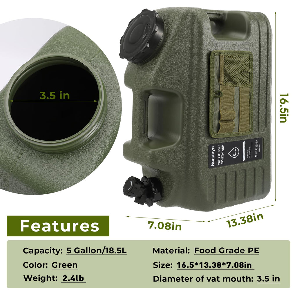 5 Gallon BPA Free Water Container with Spigot K110326