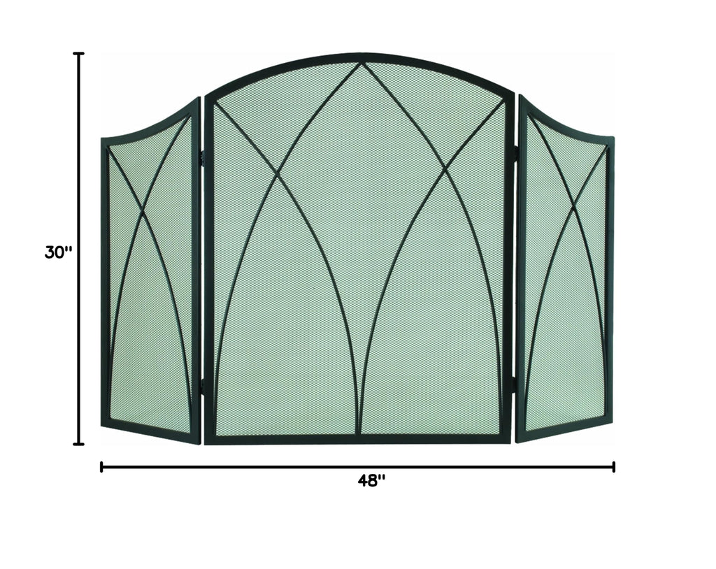 Arched 3-Panel Fireplace Screen B323970