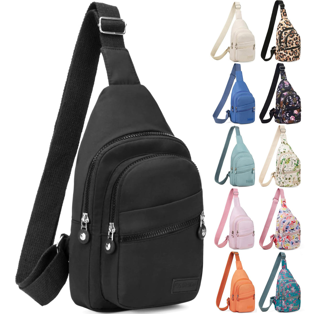 Small Black Sling Crossbody Bag B3405