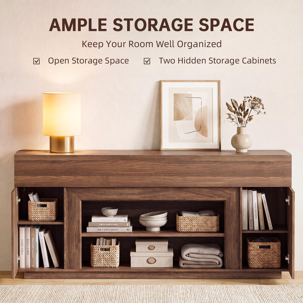 70" Walnut TV Stand N88870