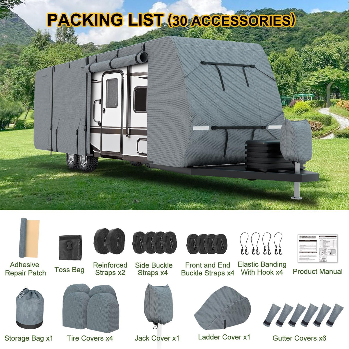 14-16ft 8 Layers Heavy Duty RV Cover U389