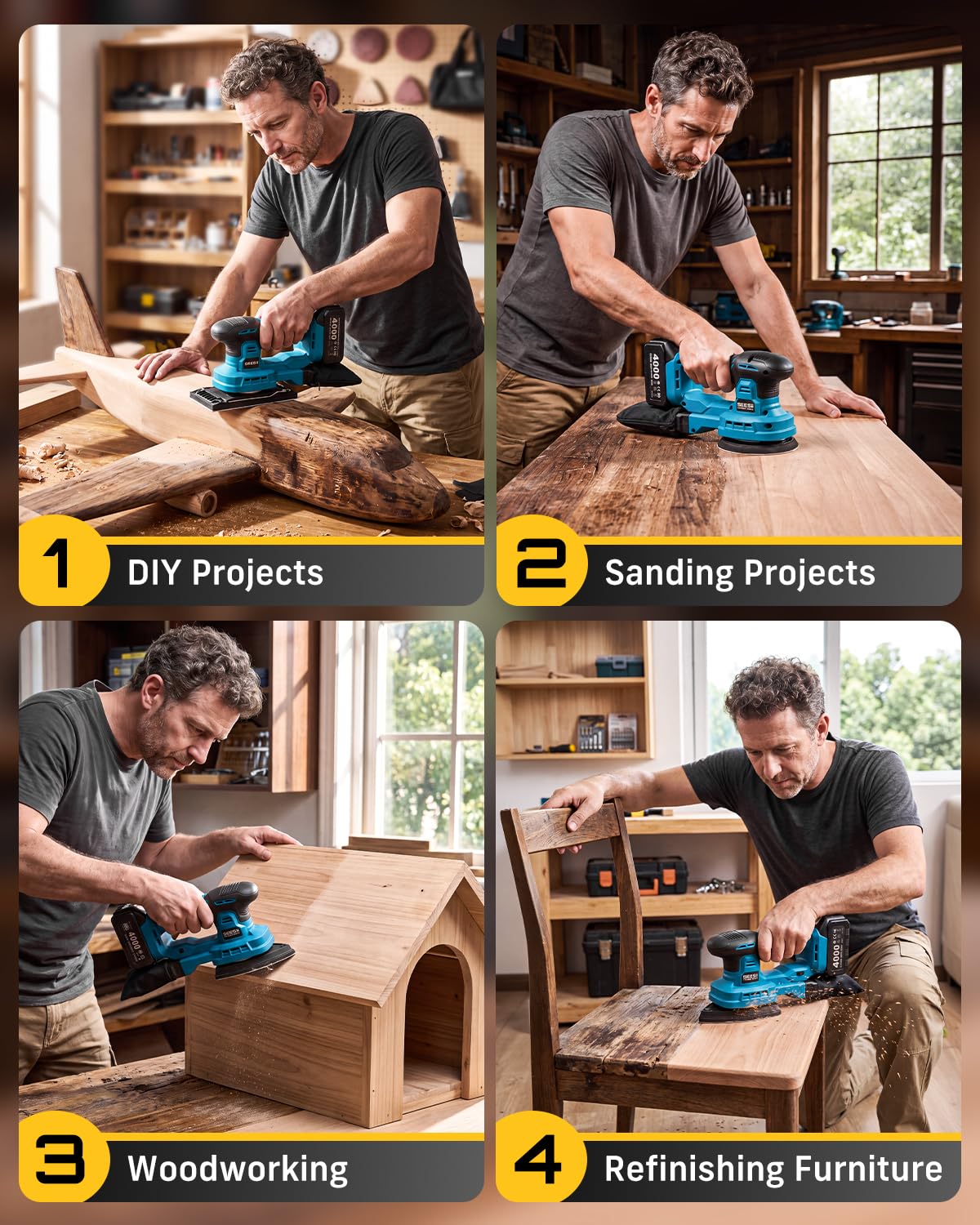 6 Speed Cordless Random Orbit Sander N12004