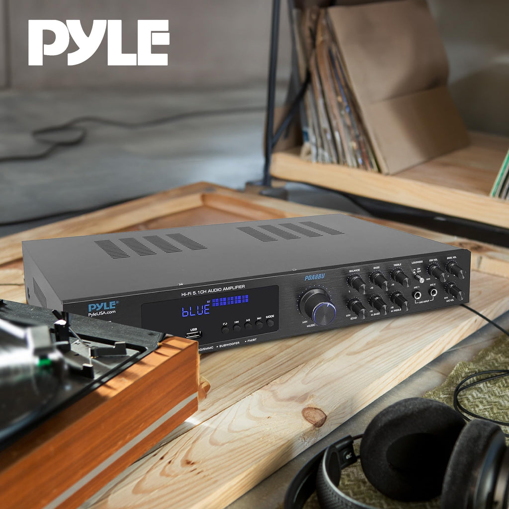 5.1 Channel Home Entertainment Amplifier with Dual Mic Inputs M552