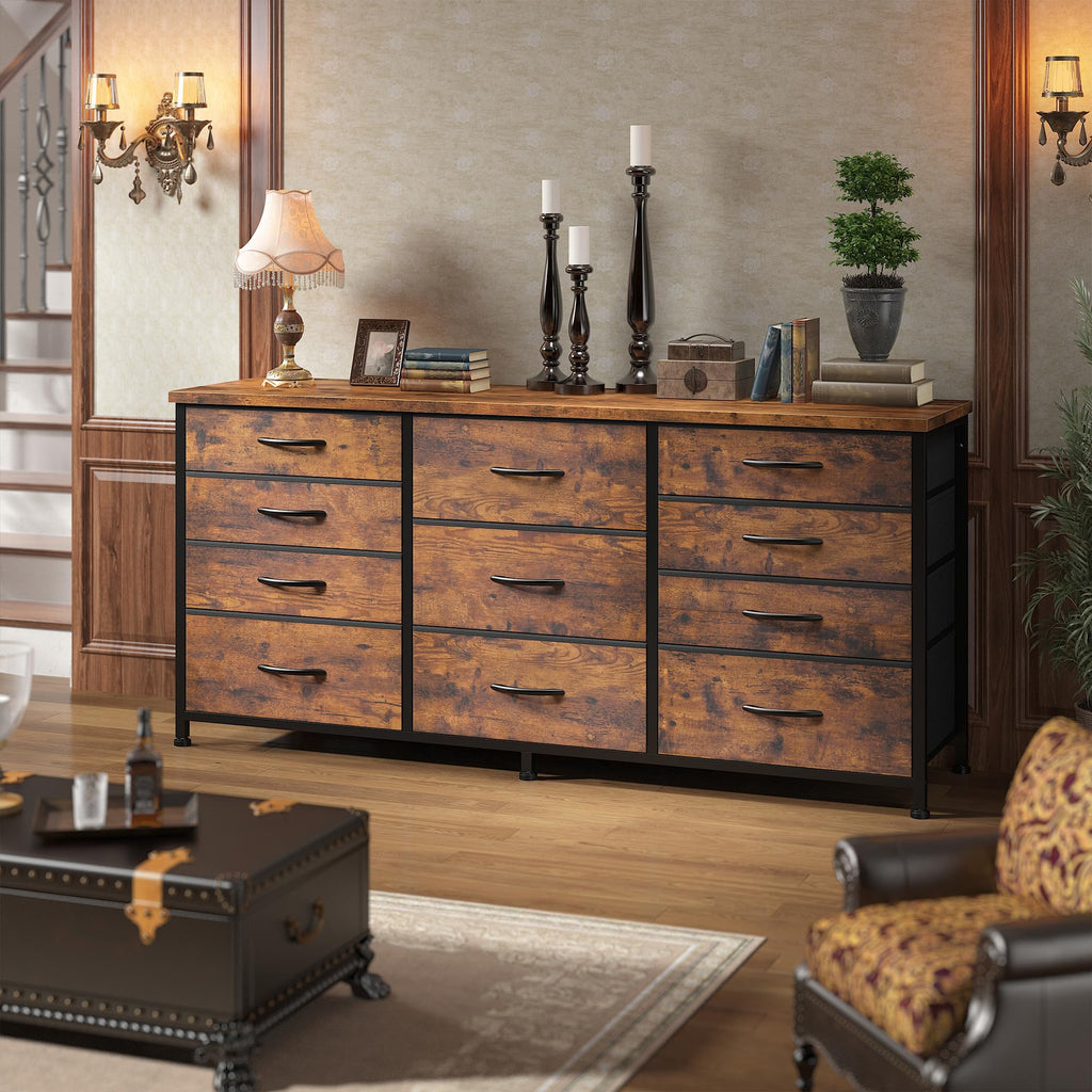 47.2"W Long Dresser with 11 Fabric Drawers C500613